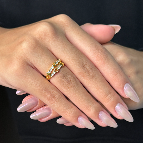 Anel Love Banhado a Ouro 18k