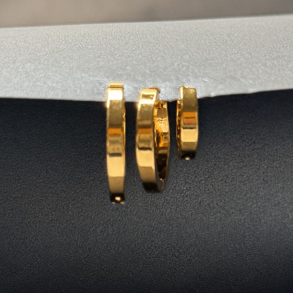 Brinco Trio Argolas Dourado – Aço Inoxidável